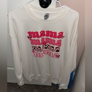 Pink graphic mama sweater
